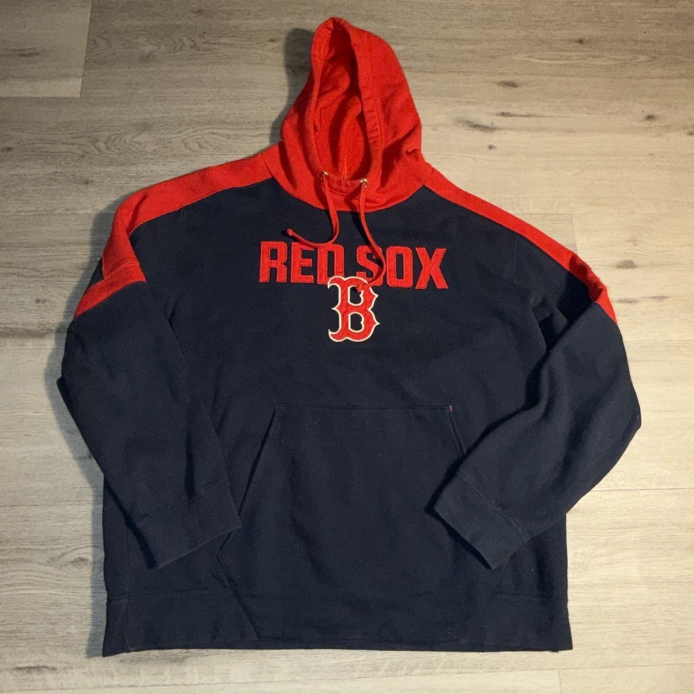 Boston Red Sox Hoodie XL‎ Fanatics MLB Pullover Navy Red Gray Sweatshirt